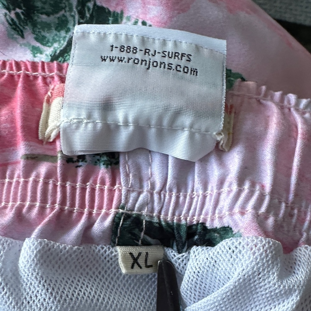 Ron Jon Pink and Green Tropical Swim Trunks men's XL - Picture 13 of 13